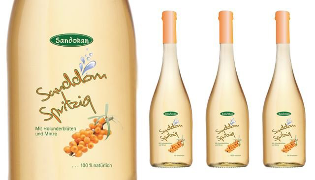 "Sanddorn-Spritzig" kombiniert fruchtugen Sanddorn mit feinem Holunder und erfrischender M