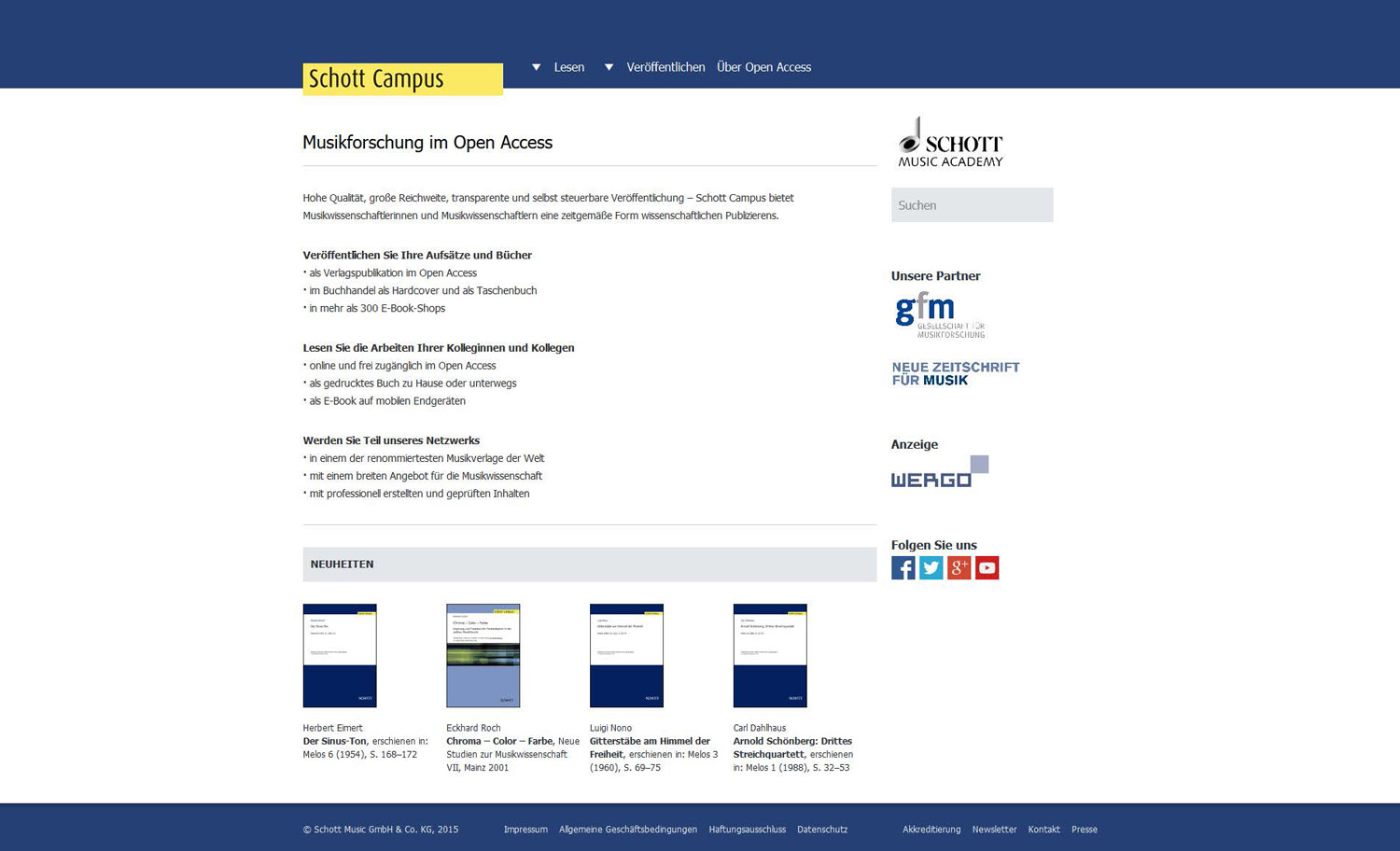 Schott Campus - Musikwissenschaft - Open Access