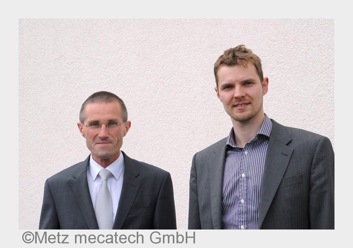 Das neue Führungsteam der Metz mecatech GmbH: Gerd Betz (li.) und Lauri Jouhki. (Bildquelle: Metz me Das neue Führungsteam der Metz mecatech GmbH: Gerd Betz (li.) und Lauri Jouhki. (Bildquelle: Metz me