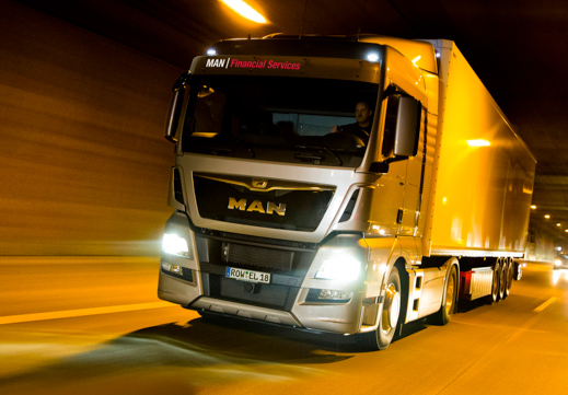 Alle TGX-Fahrzeuge sind jetzt mit MAN Safety Packages unterwegs. Bild: Euro-Leasing GmbH/MAN Alle TGX-Fahrzeuge sind jetzt mit MAN Safety Packages unterwegs. Bild: Euro-Leasing GmbH/MAN