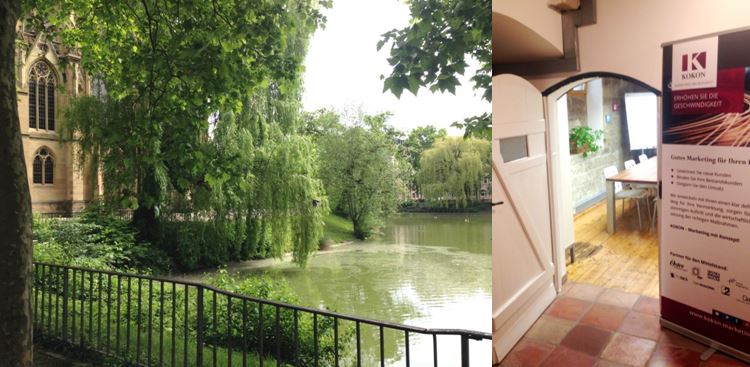 Direkt am Feuersee in Stuttgart West gelegen, begrüßt die Agentur KOKON Partner und Kunden.