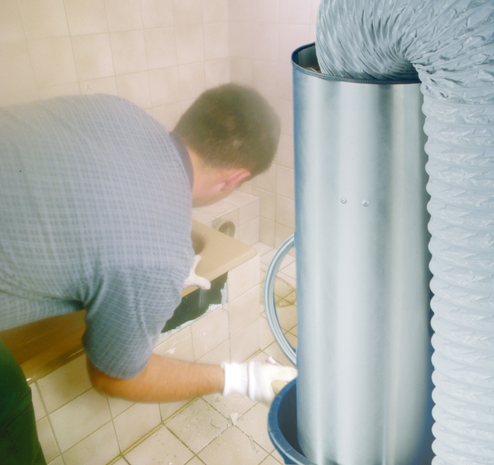 Badrenovierung staubfrei: Das Airclean-Gerät wäscht den Staub raus Badrenovierung staubfrei: Das Airclean-Gerät wäscht den Staub raus