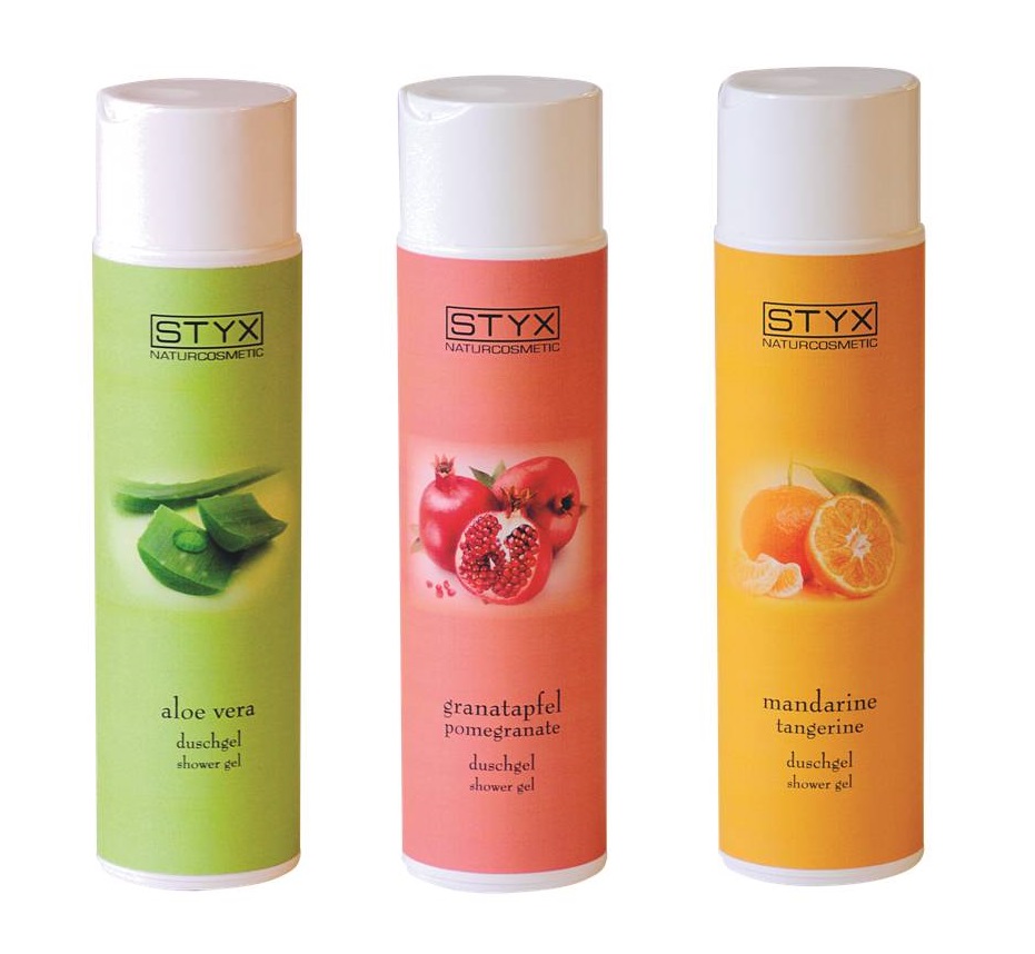 STYX Duschgele in den Sorten Aloe Vera, Granatapfel, Mandarine (Füllmenge 250 ml)