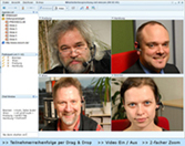 Vivicom v2c Version 5.4 (4er-Konferenzansicht) Vivicom v2c Version 5.4 (4er-Konferenzansicht)