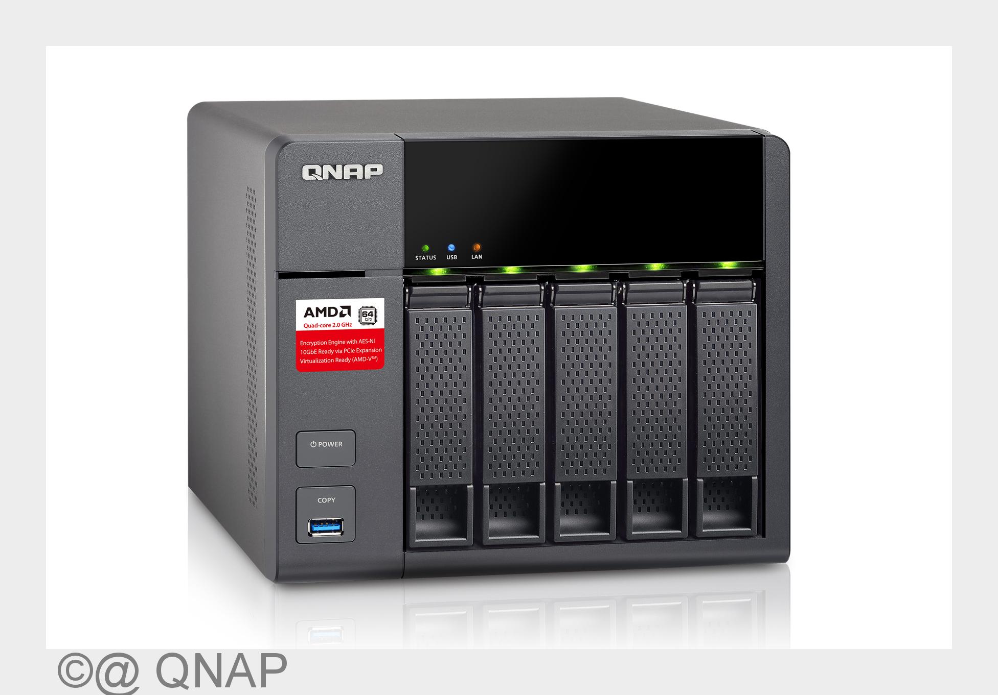 QNAP TS-563: Leistungsstark mit 10GbE und AMD Vierkernprozessor (Bildquelle: @ QNAP) QNAP TS-563: Leistungsstark mit 10GbE und AMD Vierkernprozessor (Bildquelle: @ QNAP)
