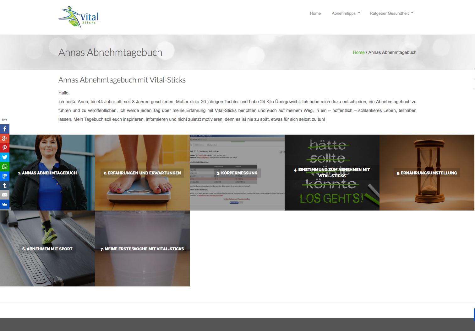 Gratis Abnehmratgeber von Vital-Sticks