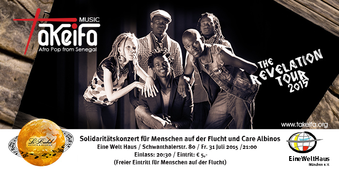 TAKEIFA - Solidaritätskonzert für Menschen auf der Flucht und den Verein Care Albinos
