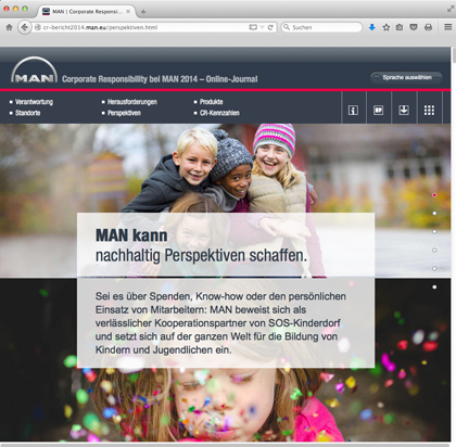 Seit Juni 2015 ist der von Weinert& Partner gestaltete MAN CR-Bericht online.