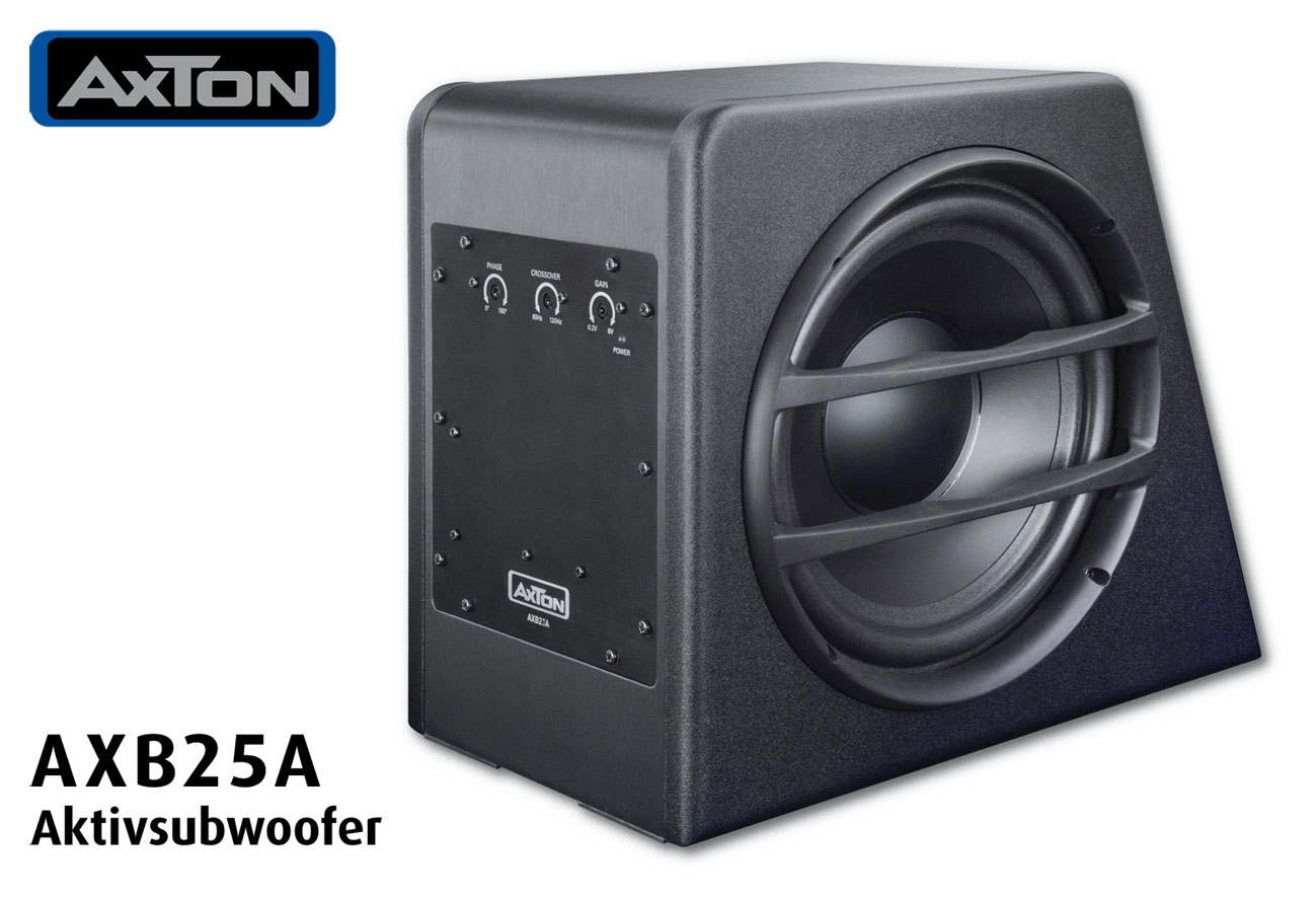 Axton Aktivsubwoofer AXB25A: potente Basskiste für größere Fahrzeuge Axton Aktivsubwoofer AXB25A: potente Basskiste für größere Fahrzeuge