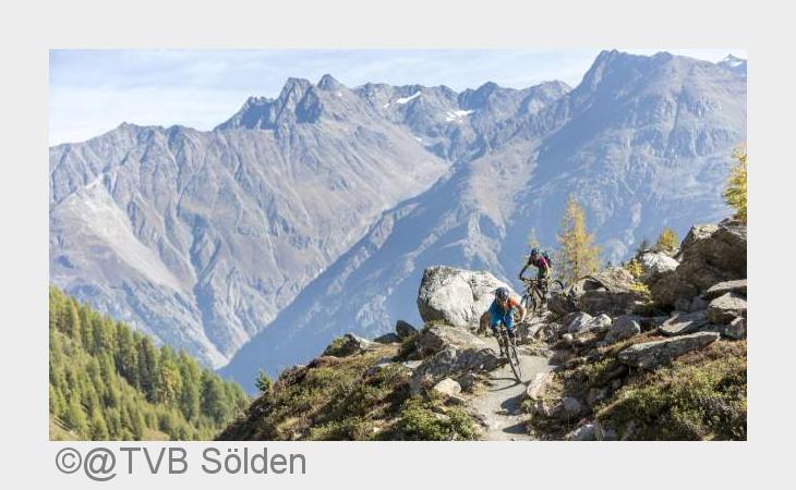 Zahlreiche Trails gibt es in Sölden zu erkunden (Bildquelle: @TVB Sölden)