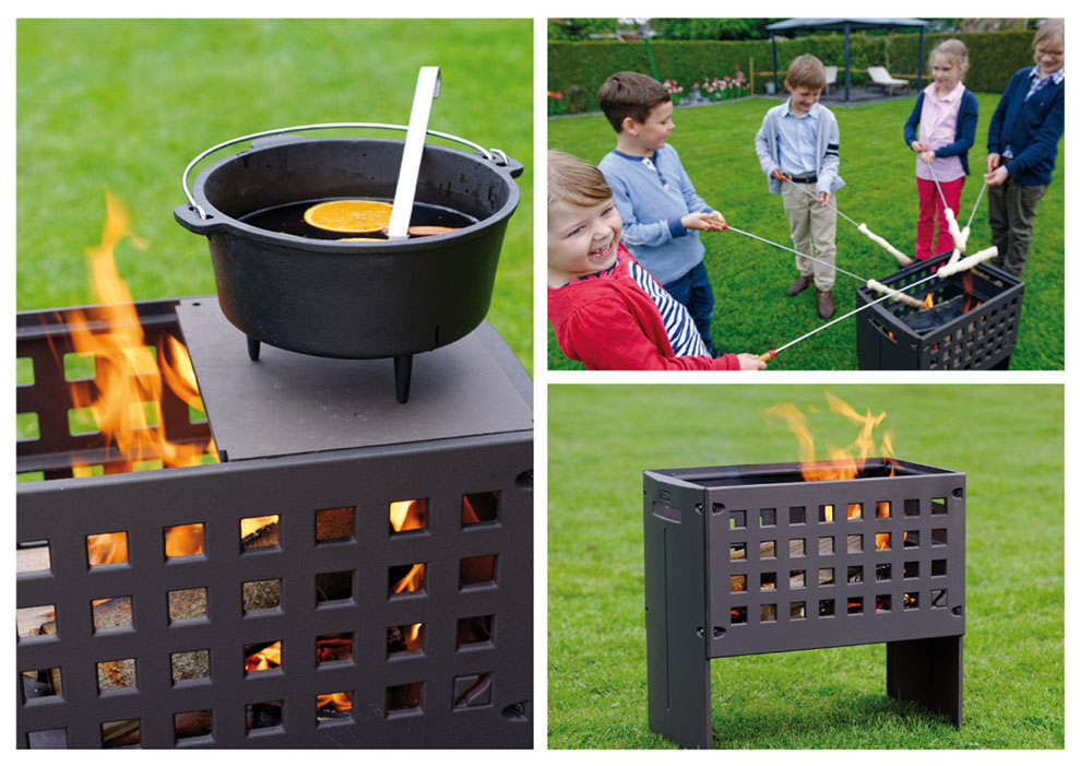 Kombinierte Grill- und Kochplatte für kulinarische Genüsse unter freiem Himmel
