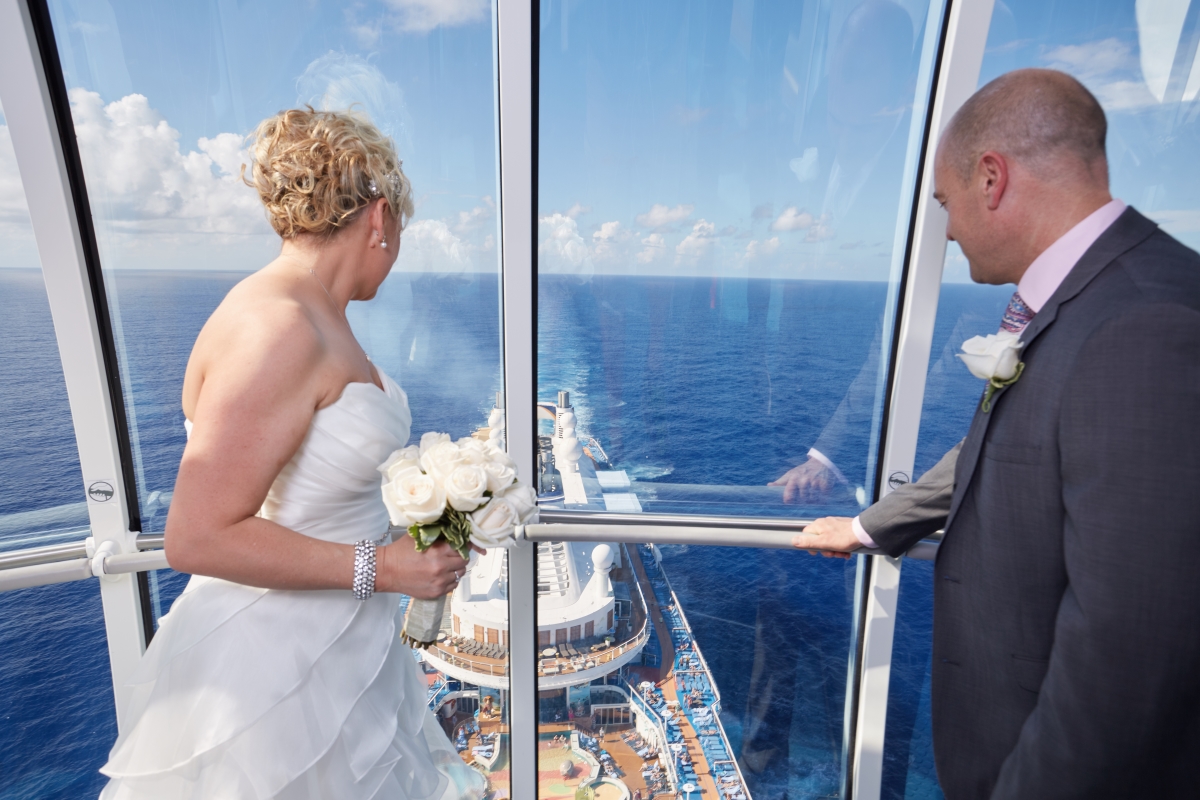 Hochzeit im North Star der Quantum of the Seas, Mark Burden und Sharron Bowman