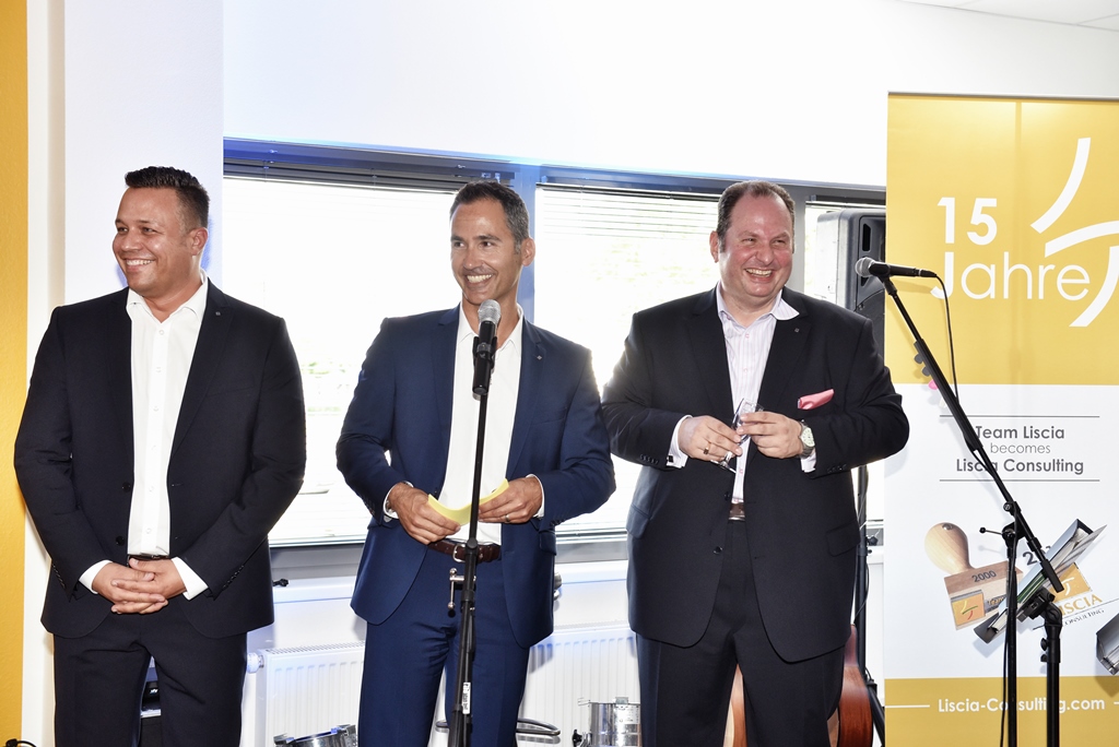 (v.l.) Jan Liscia, Marcello Liscia und Jan Liscia am Jubiläumstag