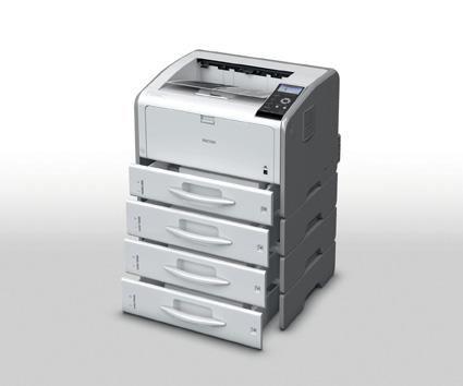 Der SP 6430DN von Ricoh verfügtüber bis zu fünf Papierquellen und eine maximale Papiereinzugskapazi Der SP 6430DN von Ricoh verfügtüber bis zu fünf Papierquellen und eine maximale Papiereinzugskapazi