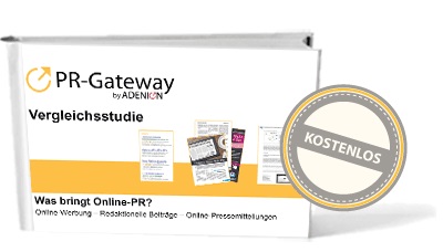 Die Vergleichsstudie"Was bringt Online-PR" gibt es jetzt kostenlos als Download Die Vergleichsstudie"Was bringt Online-PR" gibt es jetzt kostenlos als Download