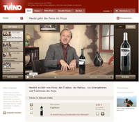 Die Zuschauer können die Weine der Video-Episoden bestellen, ohne das Portal verlassen zu müssen.