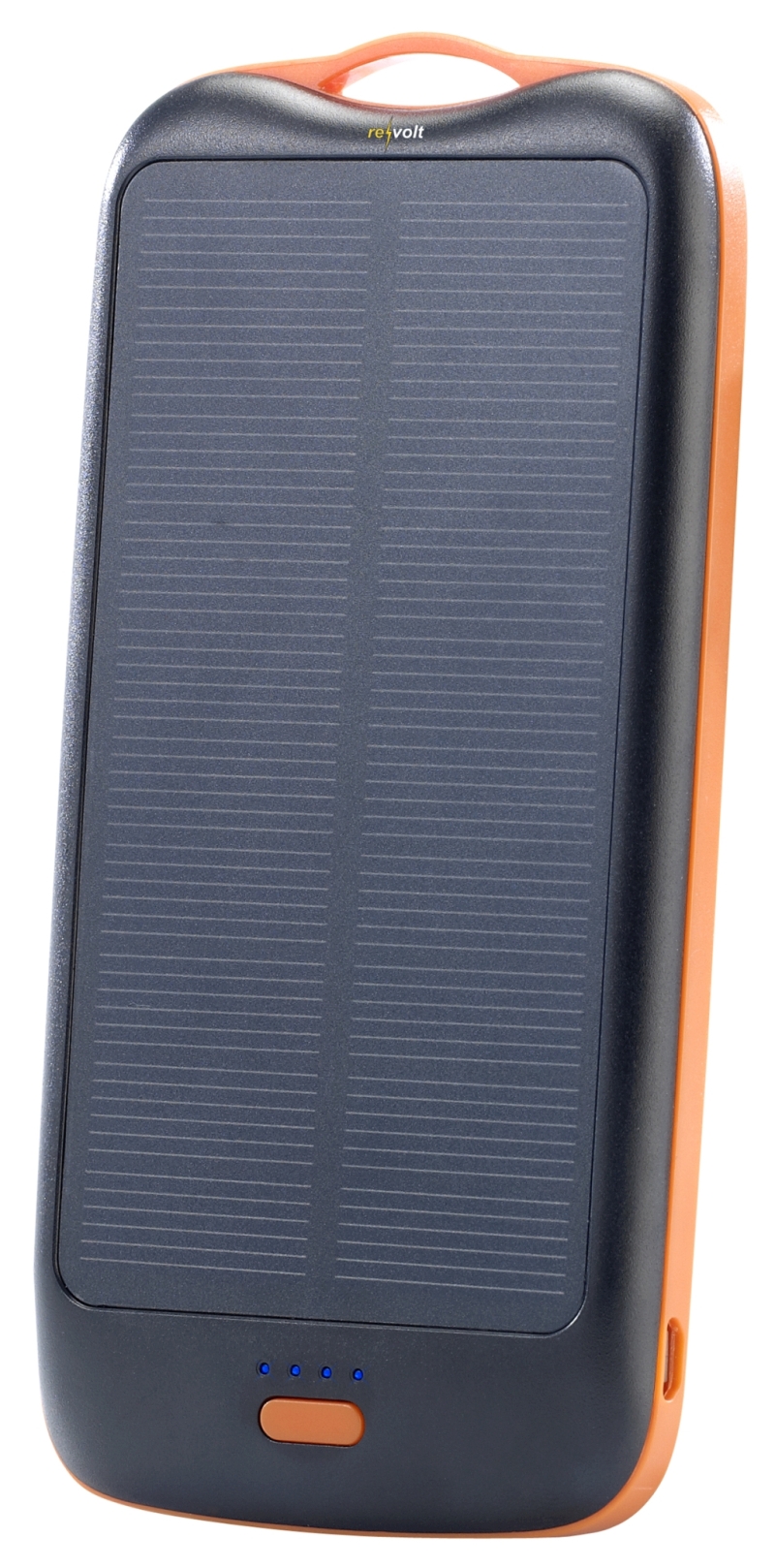 revolt Solar-Powerbank, 20.000 mAh, Ladestand-Anzeige, 2x USB, www.pearl.de