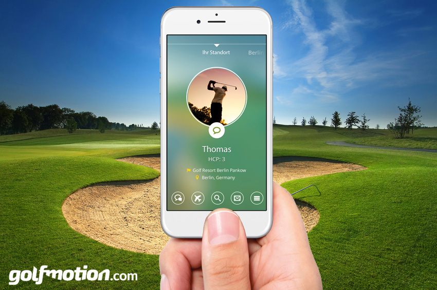 Mit der Golfmotion App kann man sich schnell und unkompliziert zum Golfen verabreden. Mit der Golfmotion App kann man sich schnell und unkompliziert zum Golfen verabreden.