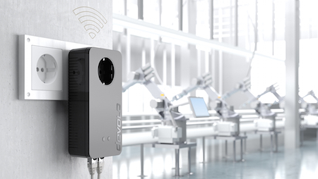 Der Powerline-Adapter devolo dLAN pro 1200+ WiFi ac vereint 1,2 Gbit/s Datenübertragung mit WiFi ac.