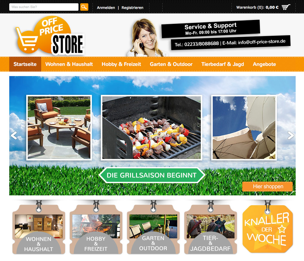 Neuer Webshop Off-Price-Store.de bietet rund 20.000 Produkte für Heim und Hobby an