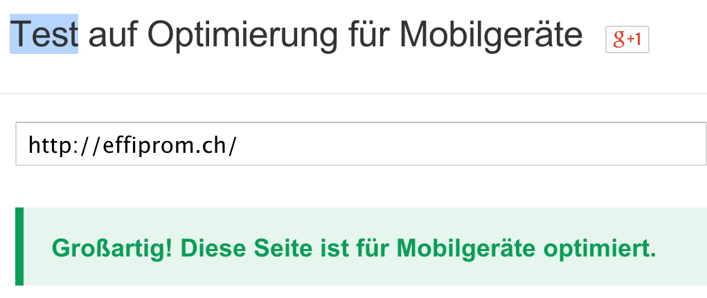 Mobile-Friendly Teste bestanden (grün) Mobile-Friendly Teste bestanden (grün)