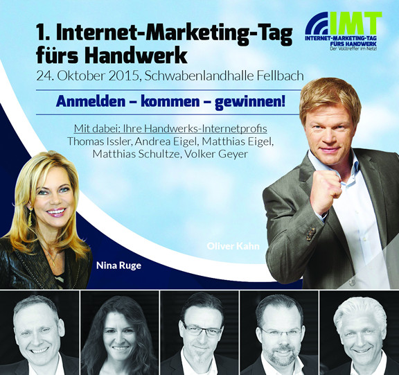 Internet-Marketing-Tag fürs Handwerk mit netzaktiven Handwerkern, Branchenkennern und Prominenz