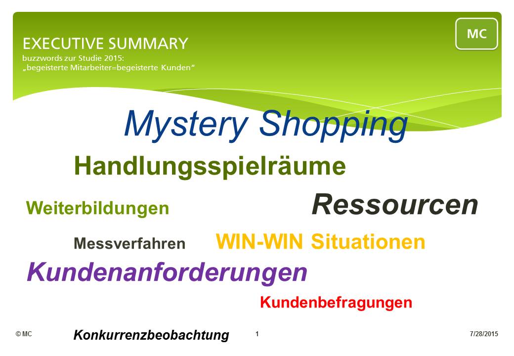 EXECUTIVE SUMMARYbuzzwords zur Studie 2015