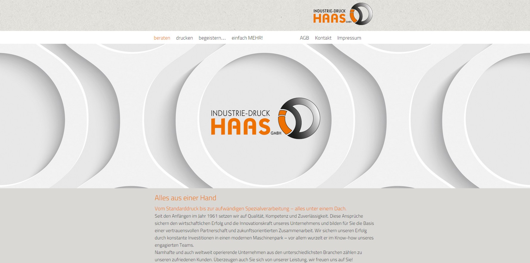 Die neue Onlinepräsenz der Druckerei in Augsburg: www.id-haas.de