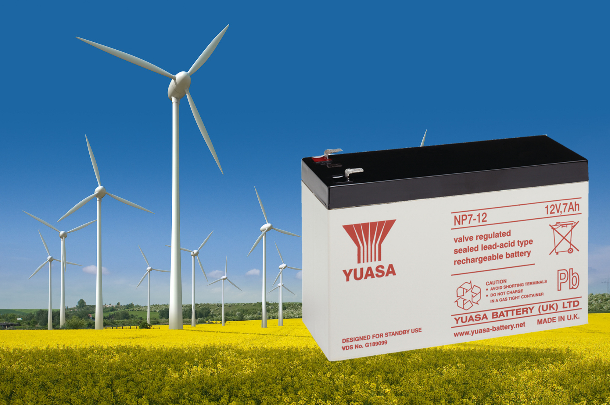 TÜV-zertifiziert: die Blei-Säure-Batterien von YUASA finden ihren Einsatz in Pitch-Systemen