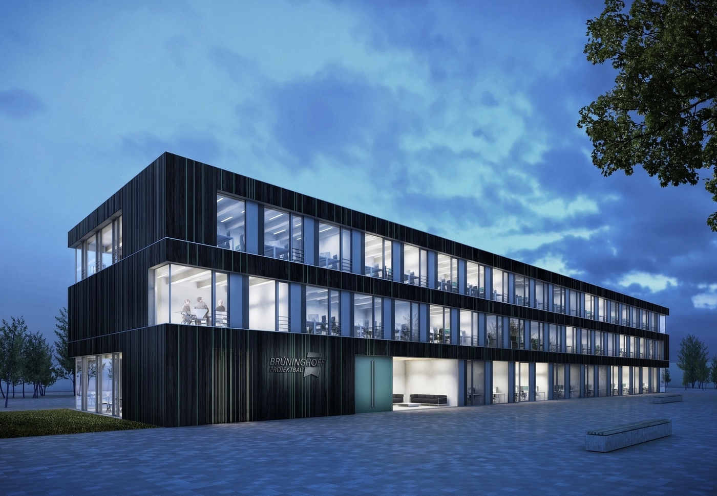 iBuilding: Der Hybridbau ist auf unterschiedliche Gebäudetypen adaptierbar. (Foto: Brüninghoff)
