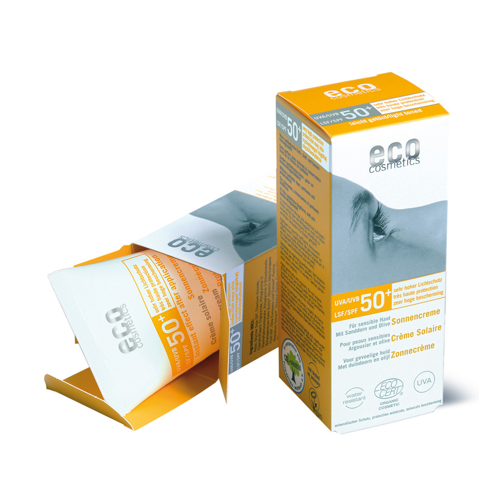 Der natürliche Sonnenschutz mit LSF 50+ getönt von eco cosmetics.