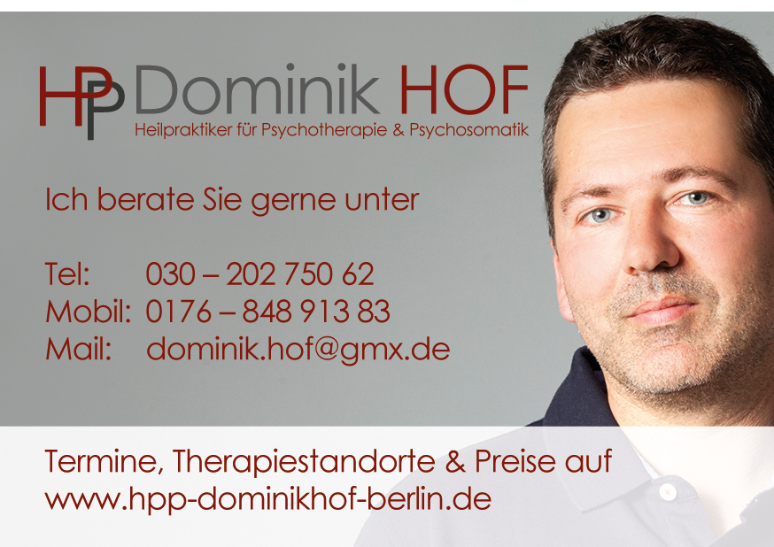 HPP Dominik Hof?Heilpraktiker für Psychotherapie& Psychosomatik in Berlin
