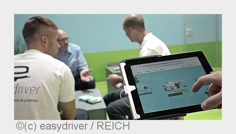 Am easydriver-Stand beim Caravan Salon 2015 können die Neuheiten entdeckt werden. (Bildquelle: (c) e Am easydriver-Stand beim Caravan Salon 2015 können die Neuheiten entdeckt werden. (Bildquelle: (c) e