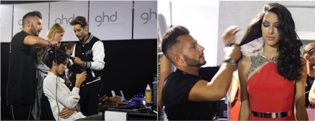 ghd Creative Ambassador Giuliano Gammuto mit Model Rebecca Mir ©Tony Baranzato @ LIDEAL for ghd