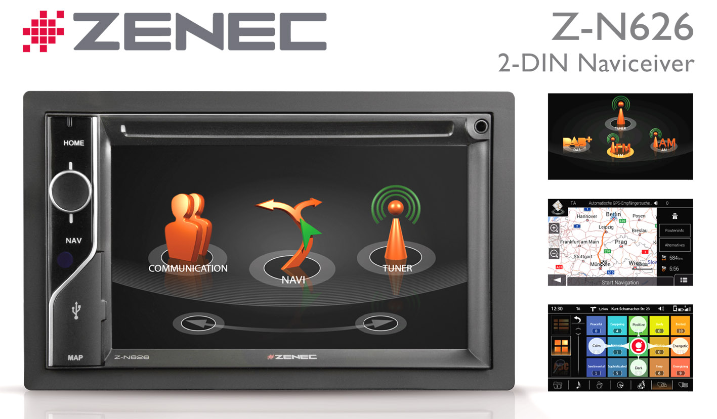 Z-N626?Zenecs neue 2-DIN Multimedia-Navigation
