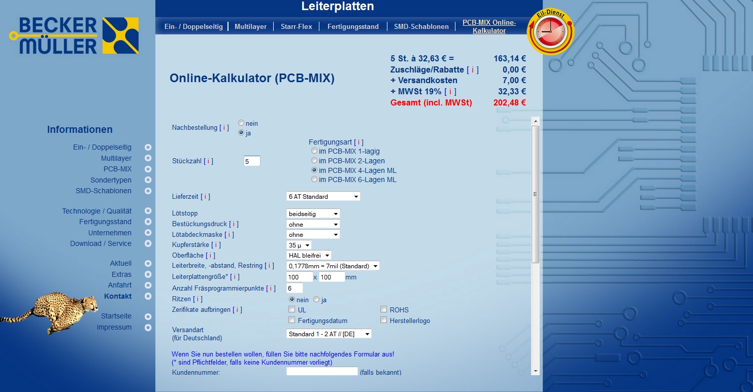 Onlinekalkulator auf www.becker-mueller.de Onlinekalkulator auf www.becker-mueller.de