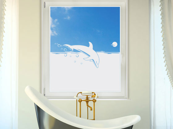 Sichtschutzfolie für Badezimmer - Meerestraum Sichtschutzfolie für Badezimmer - Meerestraum