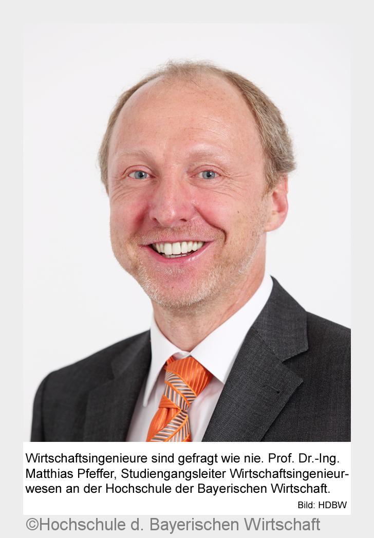 Prof. Dr.-Ing. Matthias Pfeffer, Studiengangsleiter Wirtschaftsingenieurwesen an der HDBW. (Bildquel