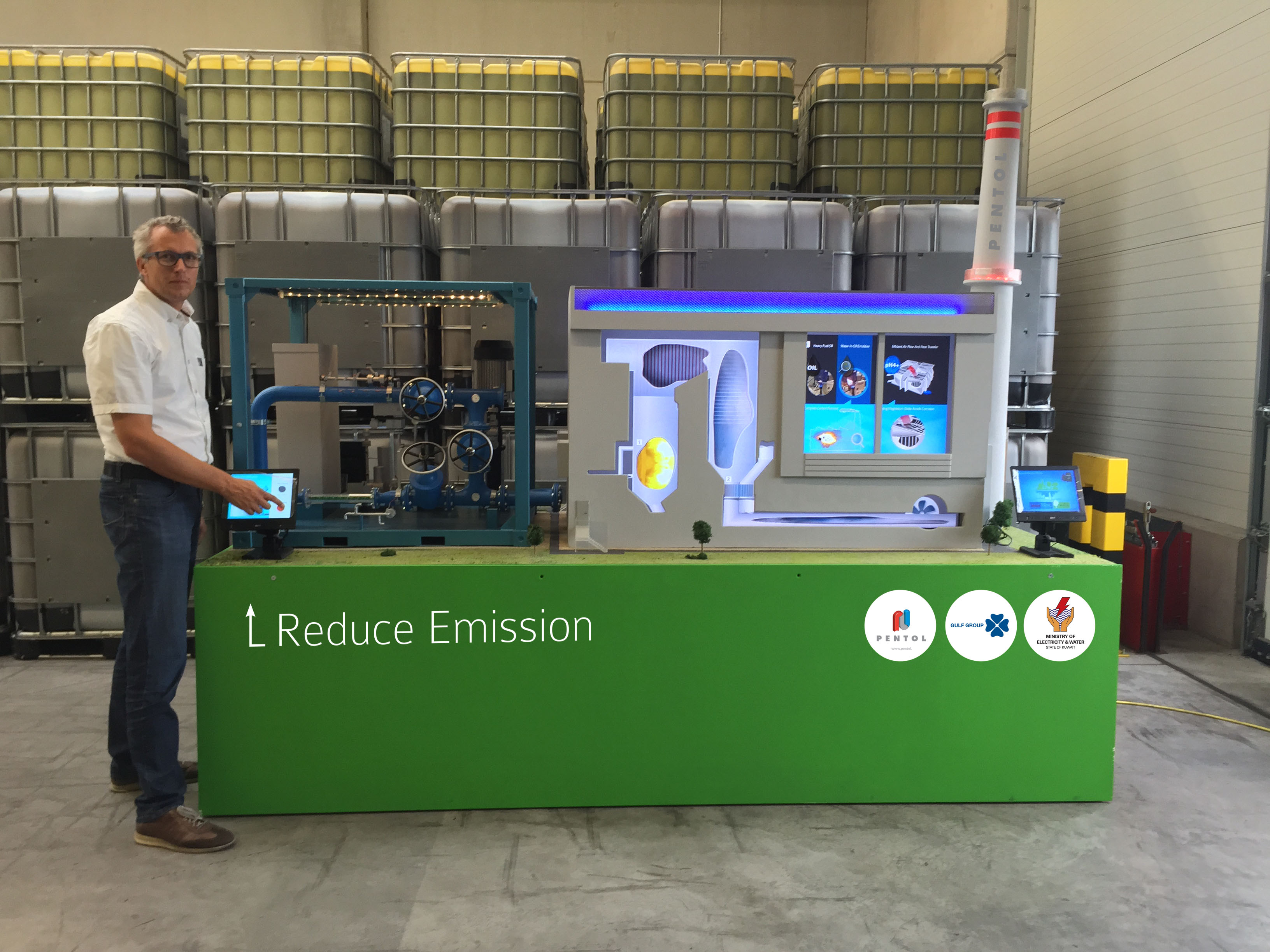 Technical model of a water in oil emulsion dosing station
