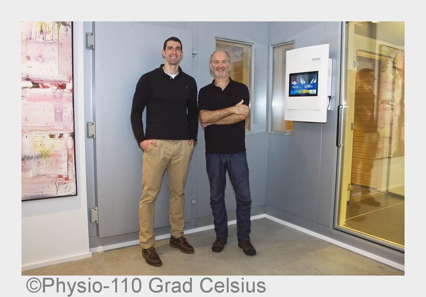 Lorenz Schellhammer und Thomas Uhrig, Inhaber der Mannheimer Praxis Physio-110 Grad Celsius (Bildque