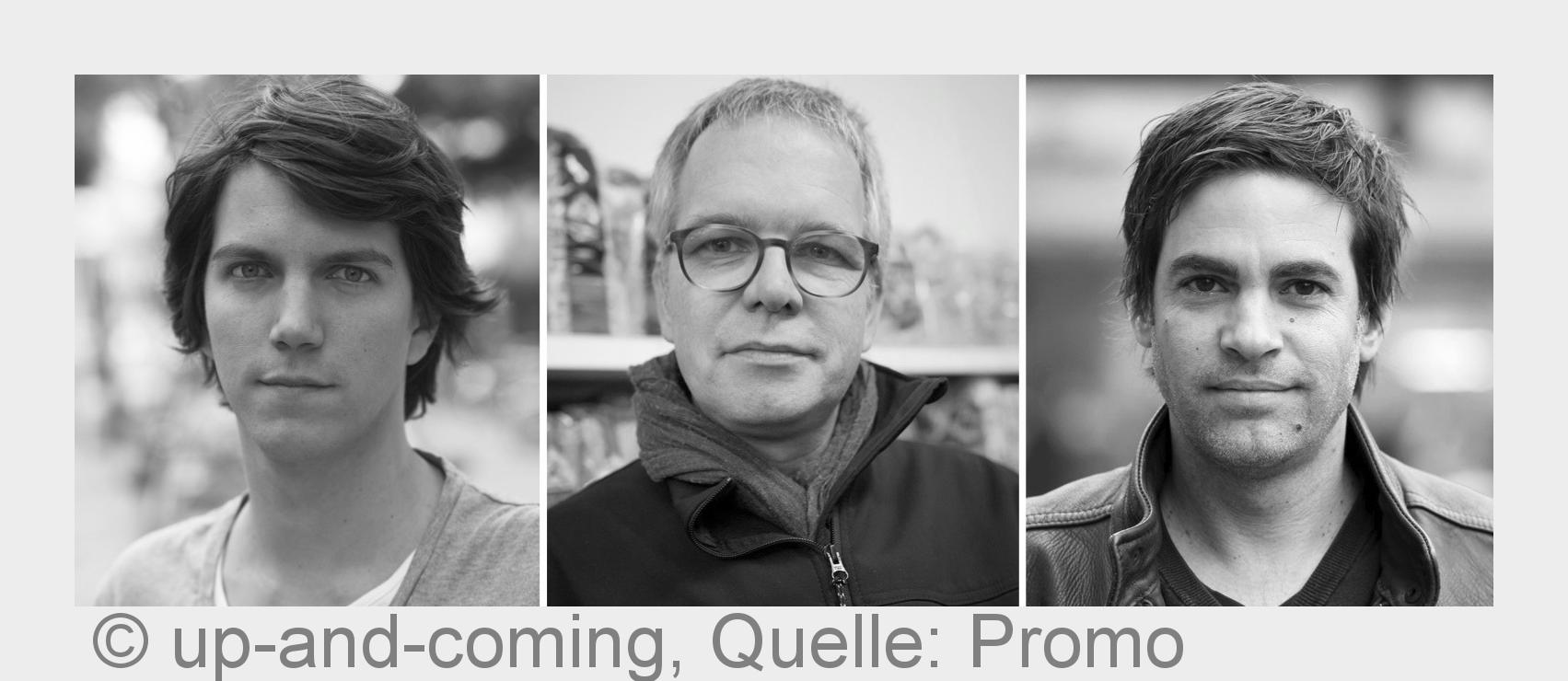 Jochen Laube, Peter Hartwig und Mike Dehghan sind Produzentenpaten bei up-and-coming (Bildquelle:©up Jochen Laube, Peter Hartwig und Mike Dehghan sind Produzentenpaten bei up-and-coming (Bildquelle:©up