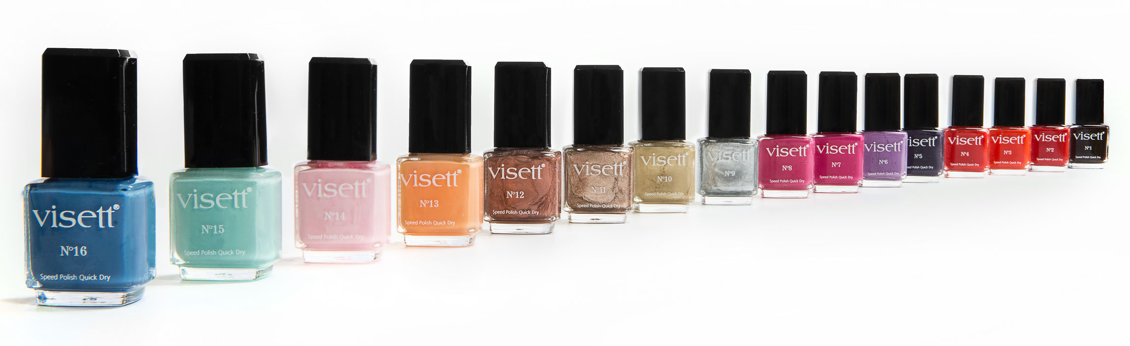 16 schnelltrocknende Nagellacke von visett 16 schnelltrocknende Nagellacke von visett