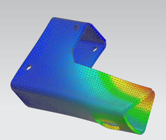 Beispiel FEM Analyse der plastischen Verformung eines Bauteils unter simulierterÜberlastung. Beispiel FEM Analyse der plastischen Verformung eines Bauteils unter simulierterÜberlastung.