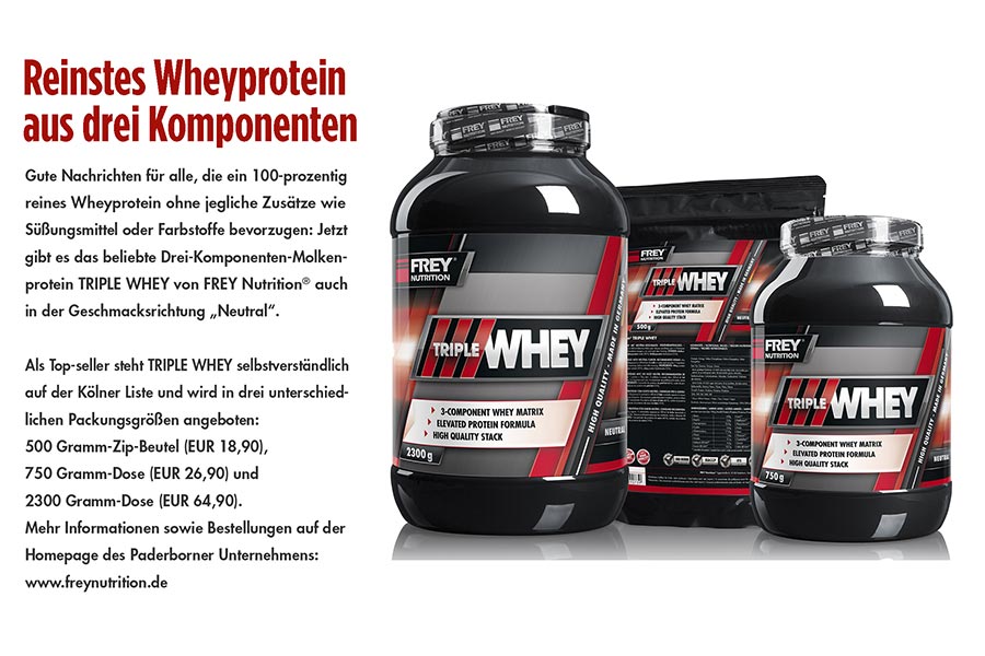 Reinstes Wheyprotein aus drei Komponenten