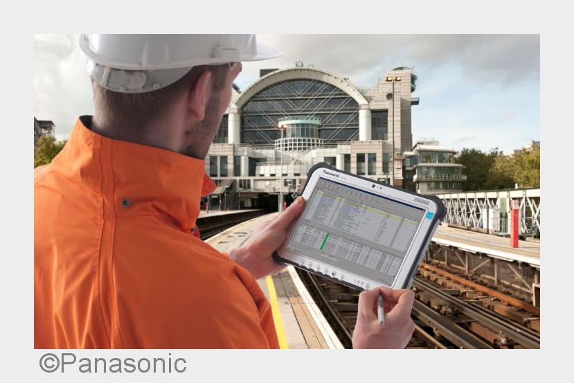 Panasonic TOUGHPAD FZ-G1 bei der Baustelleninspektion (Bildquelle: Panasonic)