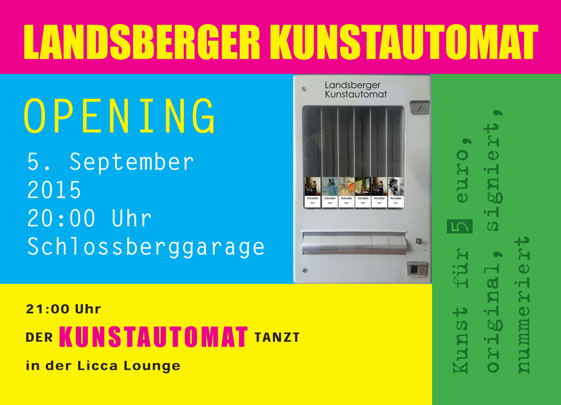 Opening Landsberger Kunstautomat Opening Landsberger Kunstautomat