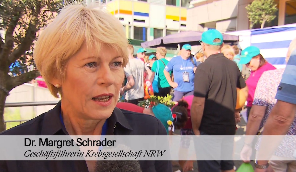 Dr. Margret Schrader, Geschäftsführerin der Krebsgesellschaft NRW freute sichüber die Resonanz Dr. Margret Schrader, Geschäftsführerin der Krebsgesellschaft NRW freute sichüber die Resonanz