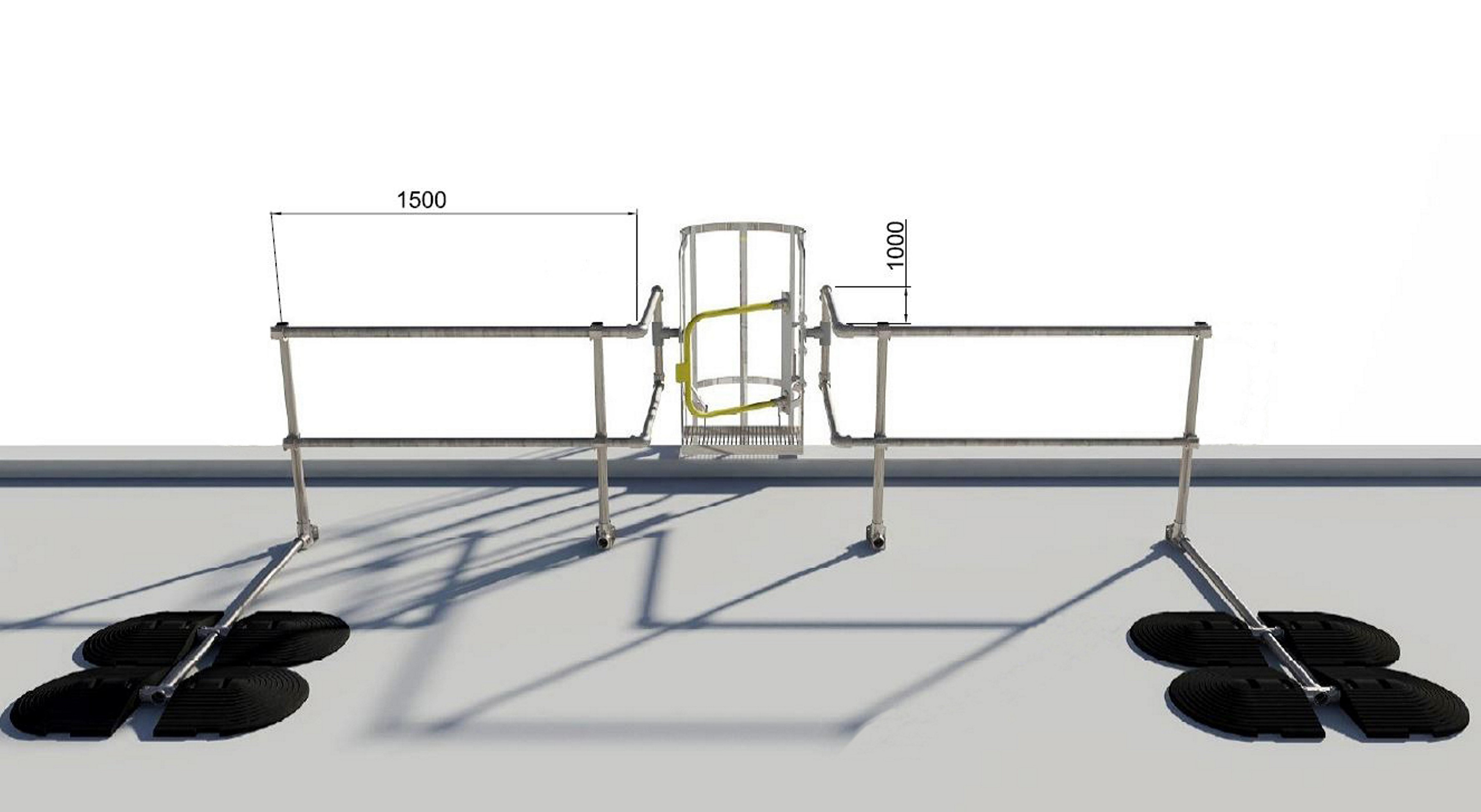 Kee Safety bietet die montagefreundliche Sicherung an Leiterausstiegen nach DIN EN ISO 14122-4