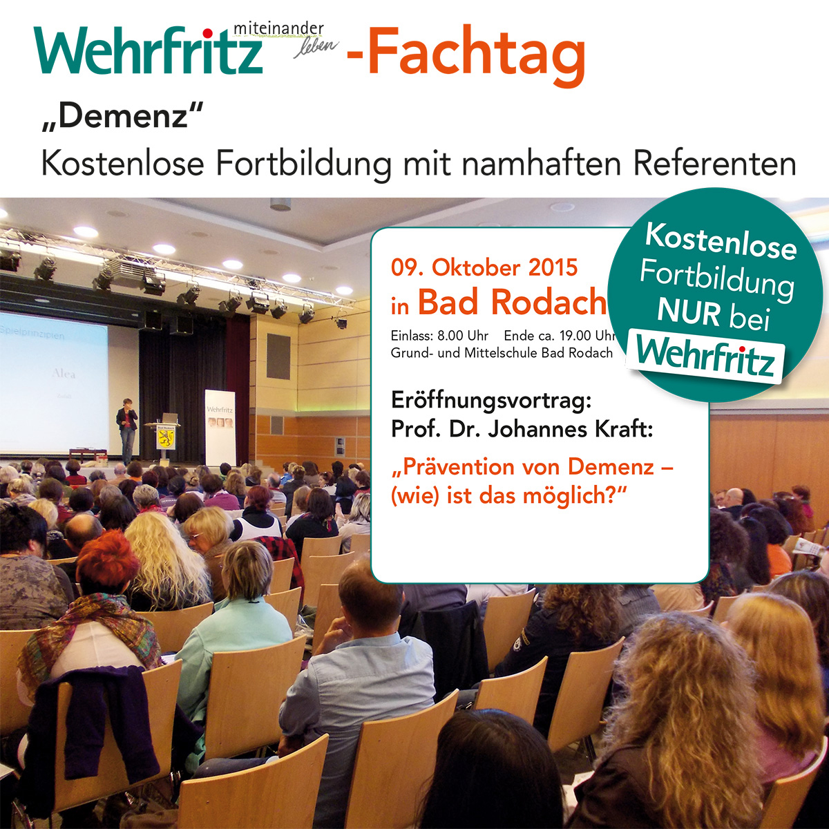 Kostenlose Fortbildung für Fachkräfte in der Pflege und in therapeutischen Berufen Kostenlose Fortbildung für Fachkräfte in der Pflege und in therapeutischen Berufen