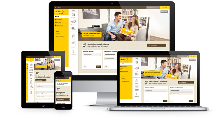 Website Relaunch Schweizerische Post von Unic